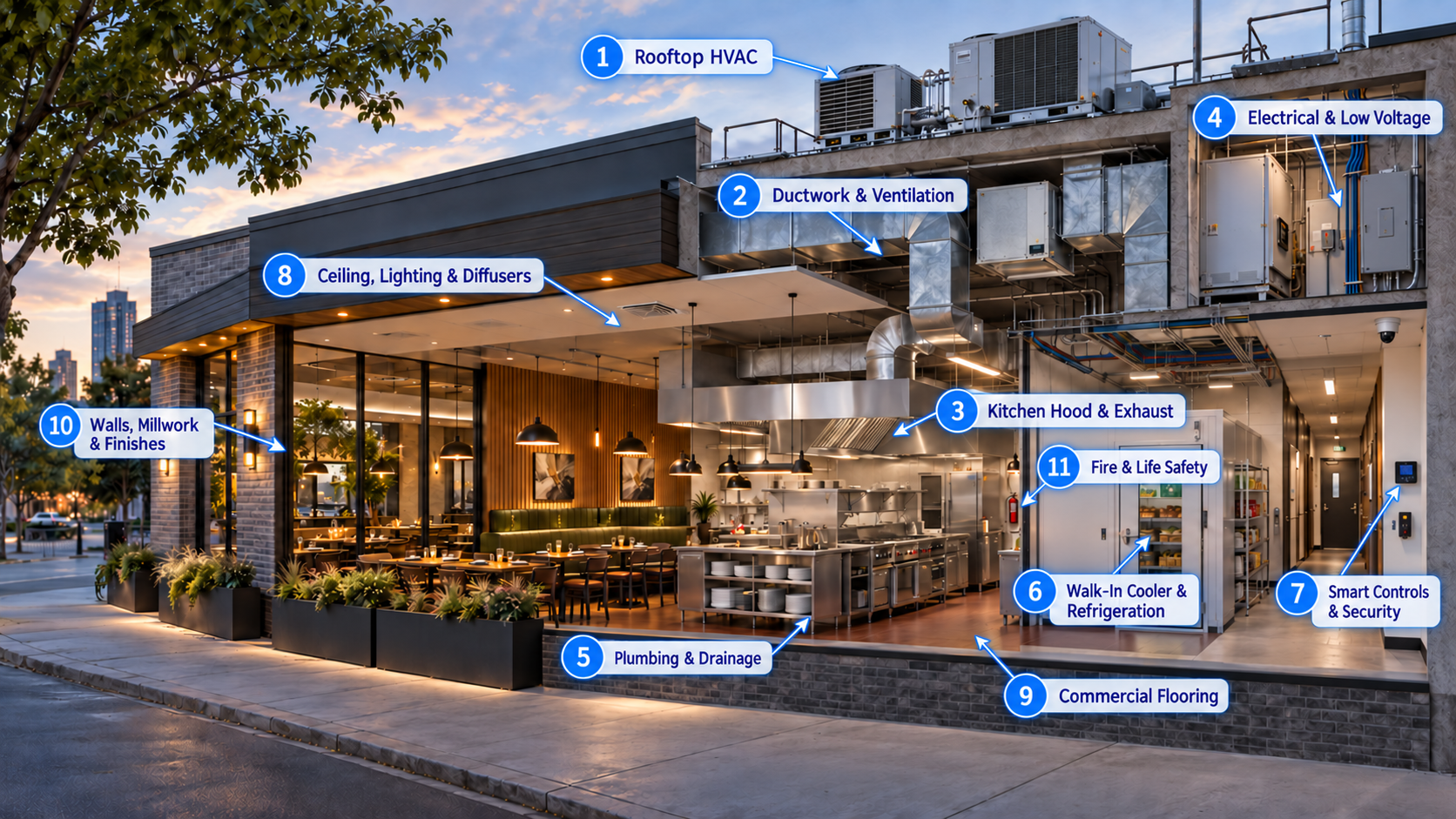 Commercial HVAC and restaurant systems
