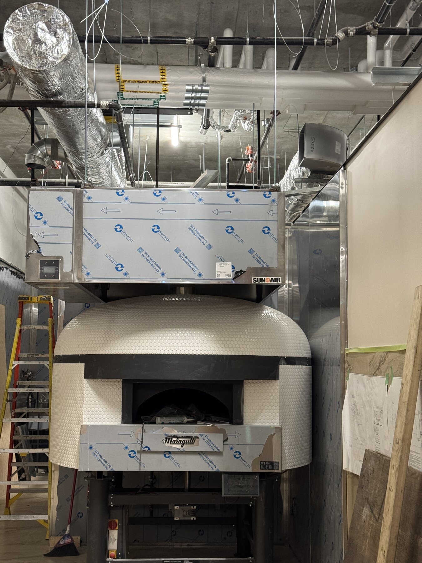 Completed commercial kitchen hood and ventilation installation at Granville restaurant